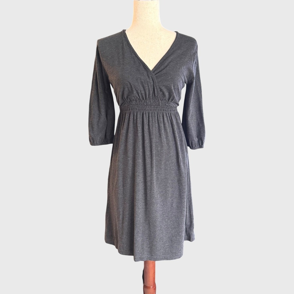 Converse One Star Womens Grey Heather Empire Waist Dress Small Skater minimalist